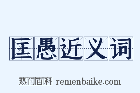 匡愚近义词是什么意思的图片